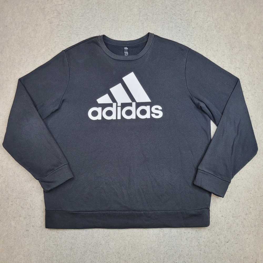 Adidas Golf Pullover Sweatshirt‎ Mens XL Black Long Sleeve Crew Neck Stretch